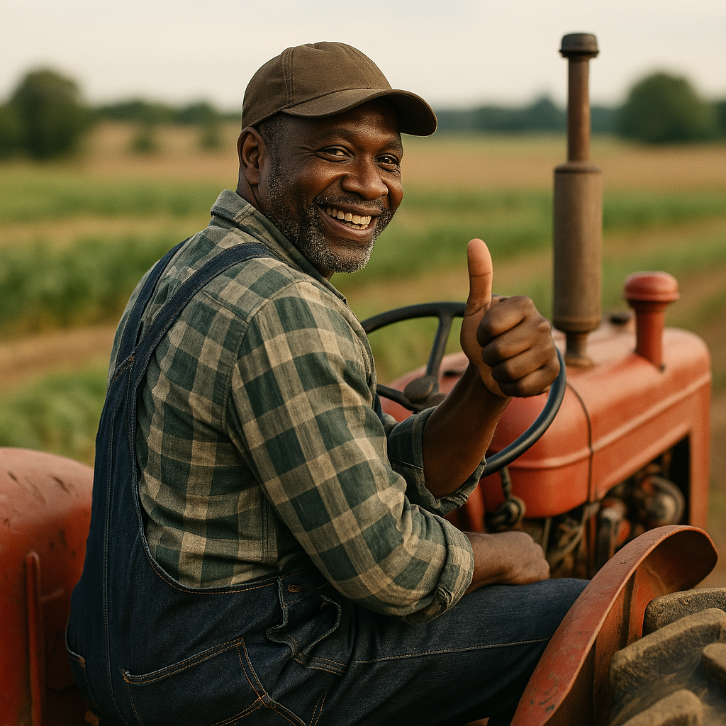 Farmer on tractor - RemoteFarm